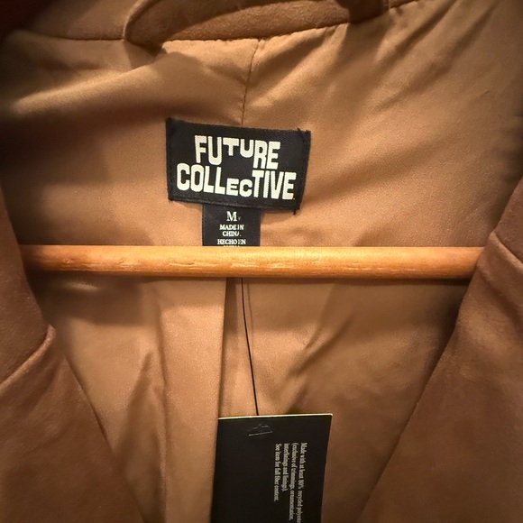 Women’s Tan Suede Military Jacket - Picture 4 of 8